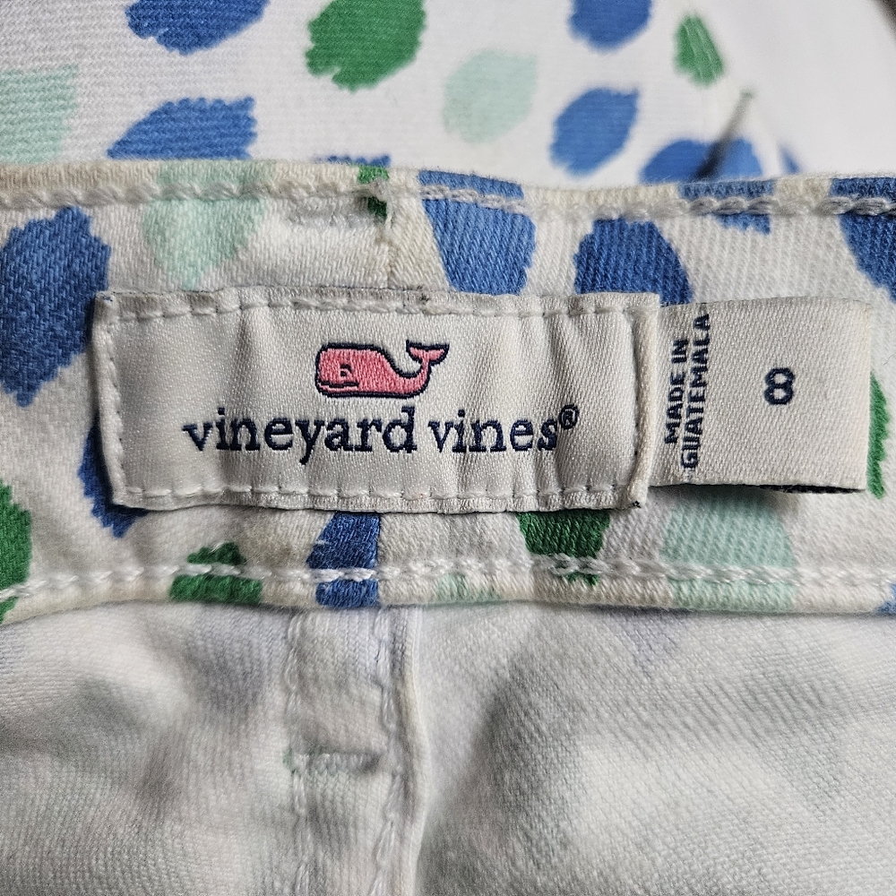 VINEYARD VINES Ikat Dot Print Denim Jeans | SZ 8 - Picture 10 of 11